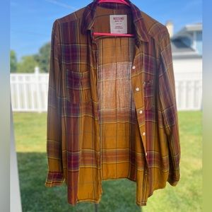 MOSSIMO Supply CO. Orange Flannel. Size M
